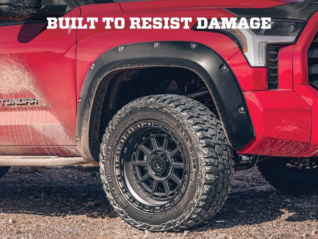Husky Liners Fender Flare, Pocket Style®, Bolt-On Style, 3 Inch Front/ 2.6 Inch Rear Tire Coverage, Matte Black, ABS Plastic – 2805936