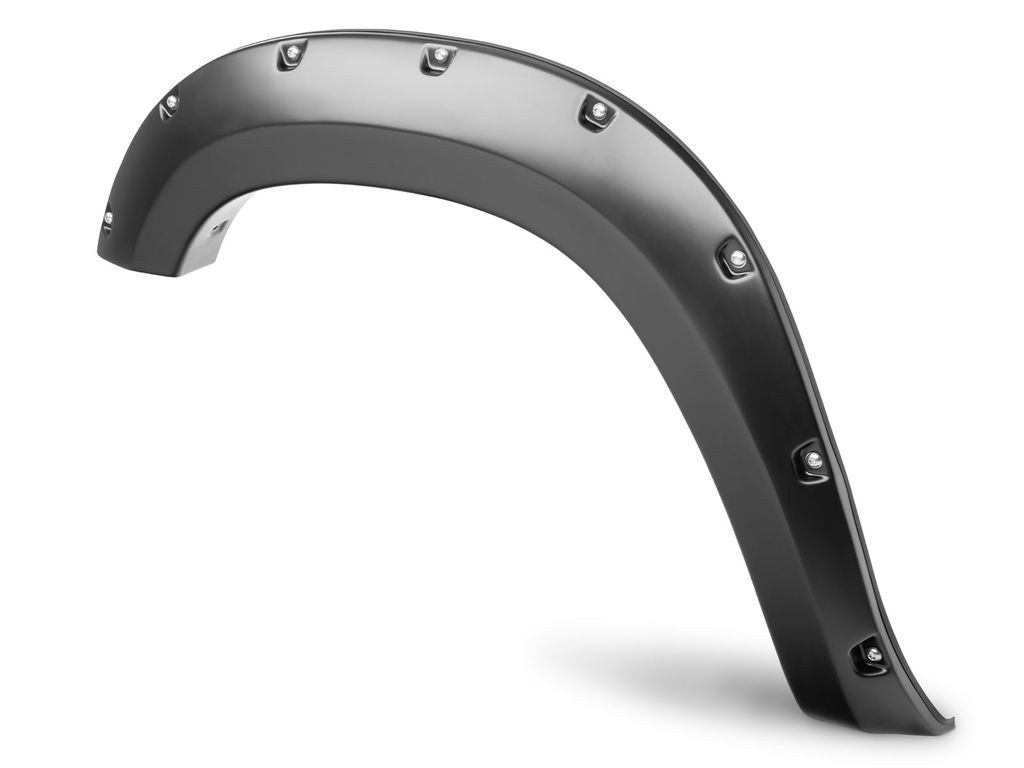 Husky Liners Fender Flare, Pocket Style®, Bolt-On Style, 2 Inch Front/ 2.6 Inch Rear Tire Coverage, Matte Black, ABS Plastic – 2805943