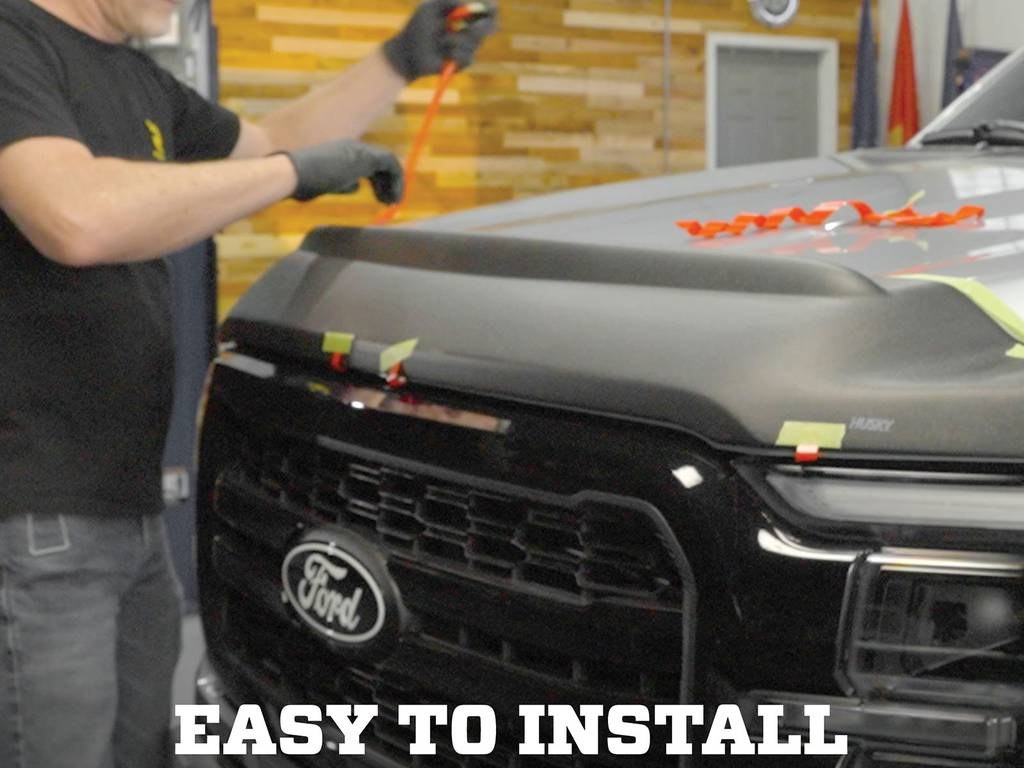 Husky Liners Bug Shield, Aeroskin II ™, Low Profile, Black, Thermoplastic Olefin (tpo), With 3M Adhesive Tape – 2830114