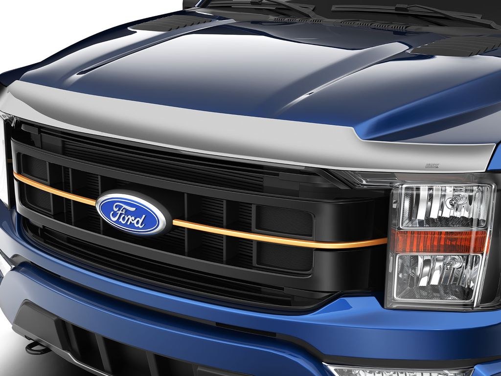 Husky Liners Bug Shield, Aeroskin®, Low Profile, Chrome, Acrylic, With 3M Adhesive Tape – 2892196