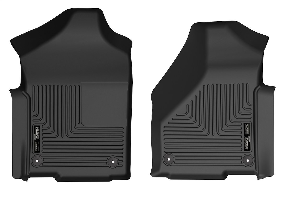 Husky Liners Floor Liner, X-Act Contour™, Black, Molded Fit, Raised Channels and Edges, Tpe (thermoplastic Elastomer), 2 Piece – 50691