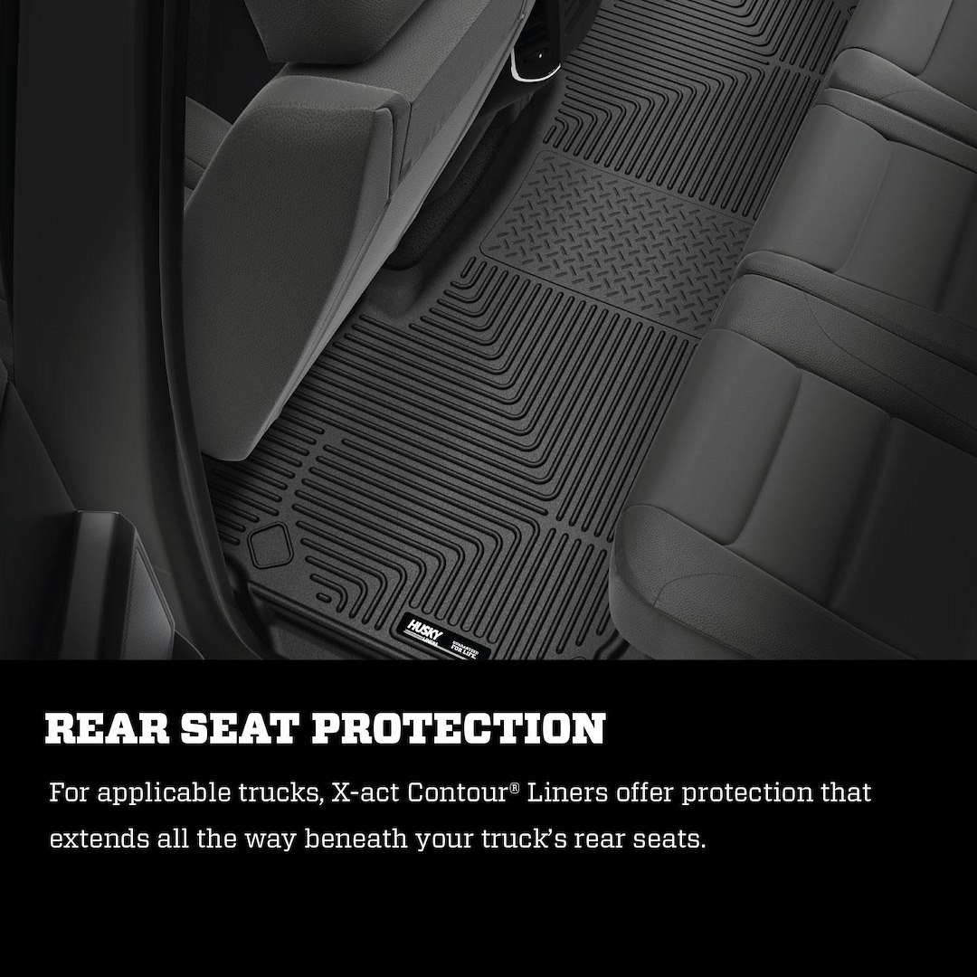 Husky Liners Floor Liner, X-Act Contour™, Black, Molded Fit, Raised Ridge, Tpe (thermoplastic Elastomer), 1 Piece – 50831