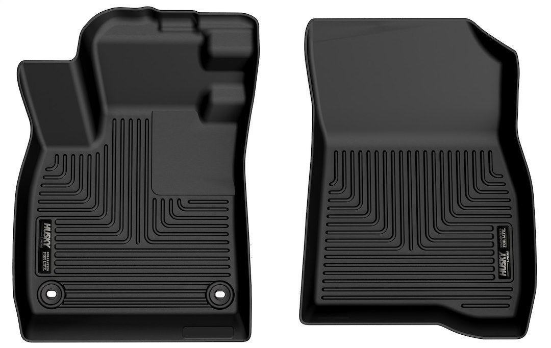 Husky Liners Floor Liner, X-Act Contour™, Black, Molded Fit, Raised Ridge, Tpe (thermoplastic Elastomer), 2 Piece – 50901