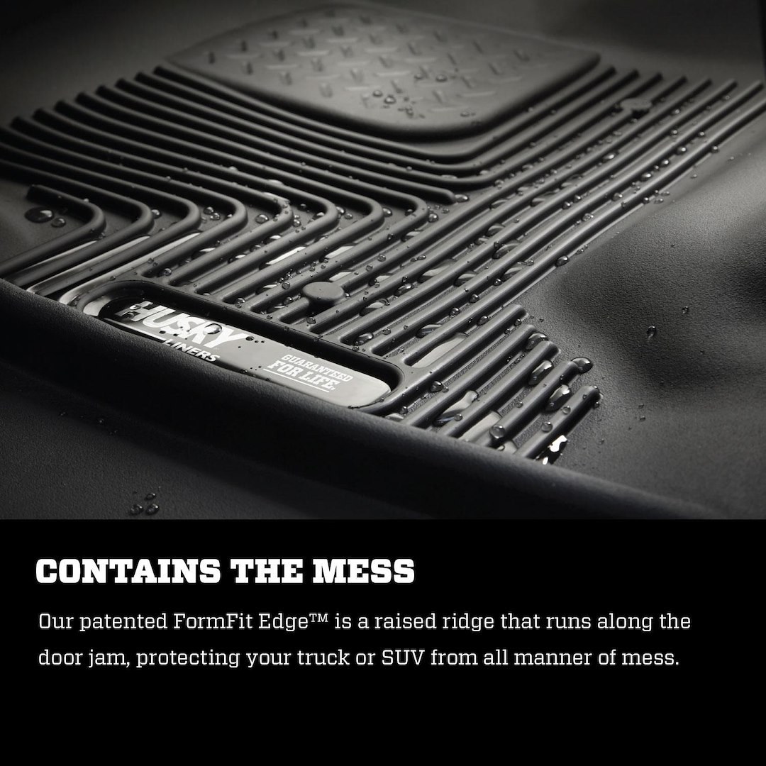Husky Liners Floor Liner, X-Act Contour™, Black, Molded Fit, Raised Ridge, Thermoplastic Elastomer, 1 Piece – 51911