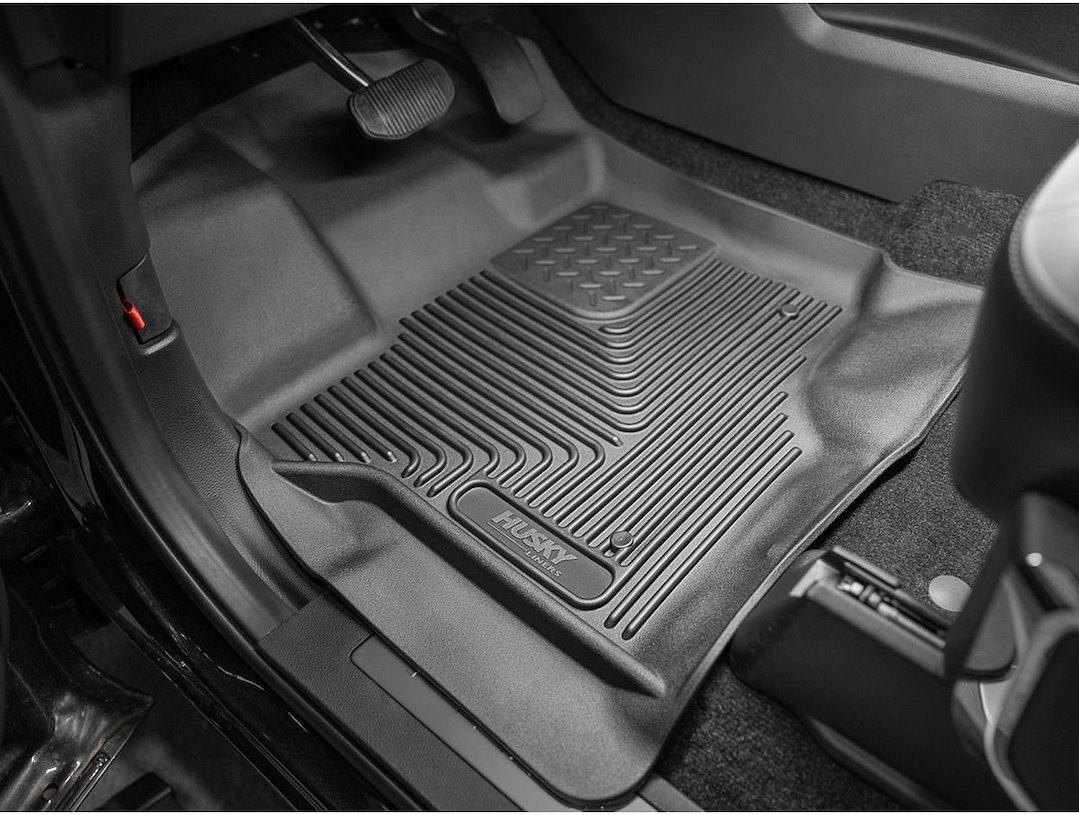 Husky Liners Floor Liner, X-Act Contour™, Black, Molded Fit, Raised Ridge, Tpe (thermoplastic Elastomer), 2 Piece – 52571