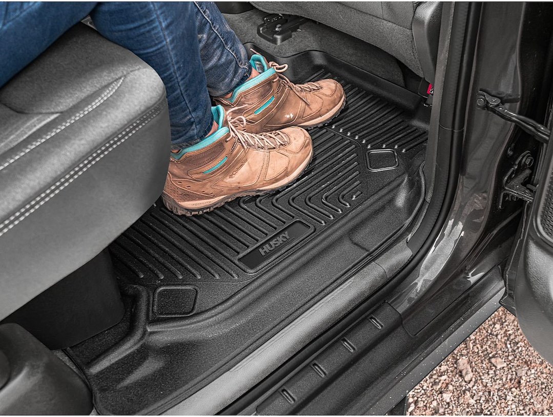 Husky Liners Floor Liner, X-Act Contour™, Black, Molded Fit, Raised Ridge, Tpe (thermoplastic Elastomer), 2 Piece – 52571