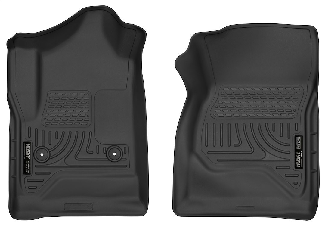 Husky Liners Floor Liner, X-Act Contour™, Black, Molded Fit, Raised Channels and Edges, Tpe (thermoplastic Elastomer), 2 Piece – 52741