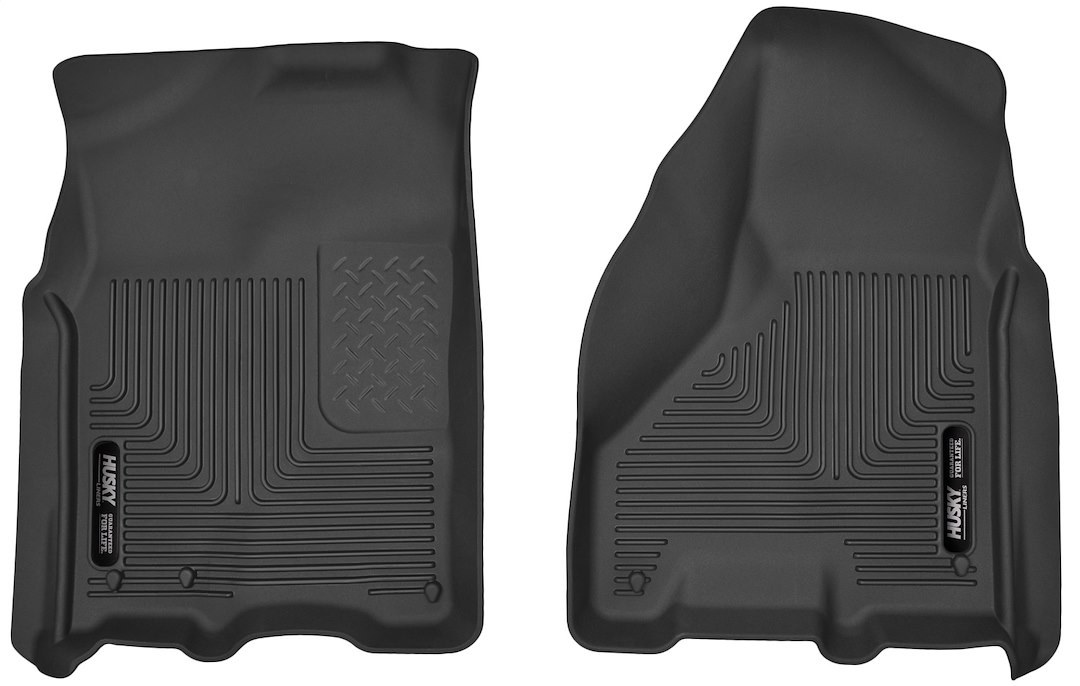 Husky Liners Floor Liner, X-Act Contour™, Black, Molded Fit, Raised Channels and Edges, 2 Piece – 53511