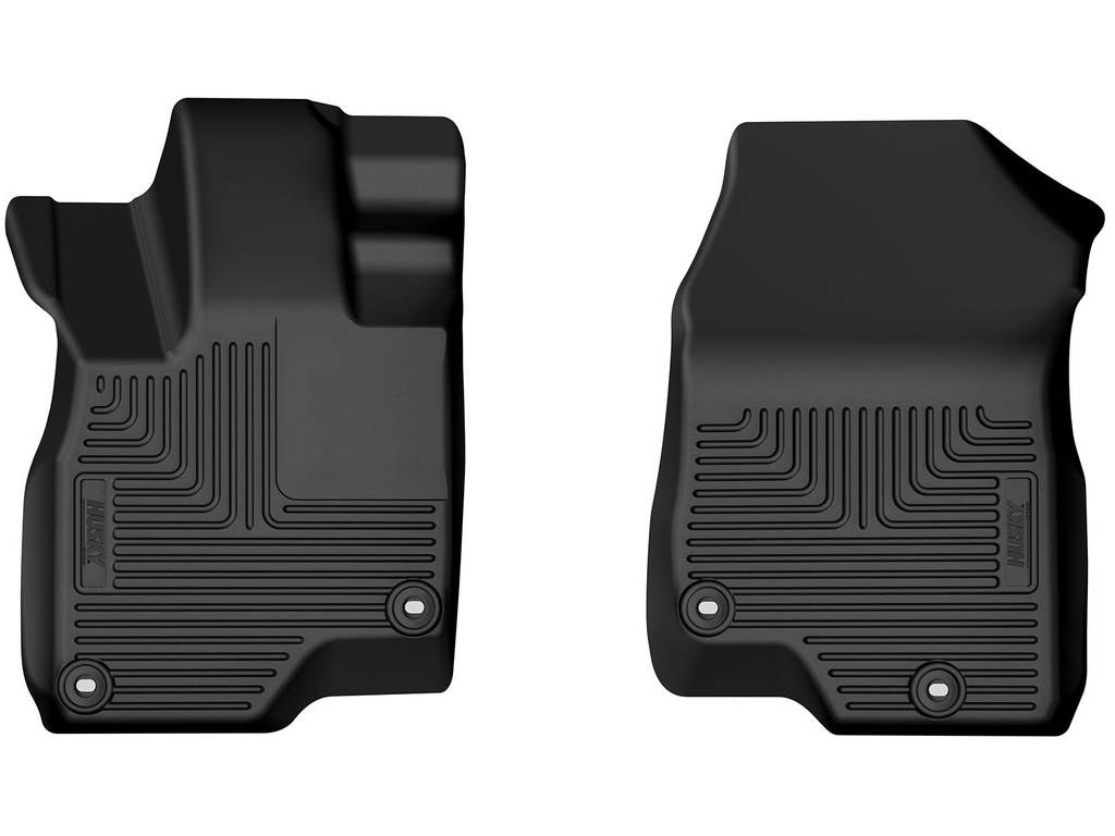 Husky Liners Floor Liner, X-Act Contour™, Black, Molded Fit, Raised Edge, Tpe (thermoplastic Elastomer), 2 Piece – 53961