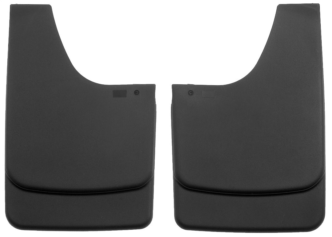 Husky Liners Mud Flap, Custom Mud Guards™, 11.75 Inch X 17.63 Inch Universal, Set of 2, Contoured, Without Logo, Black, Thermoplastic – 56331