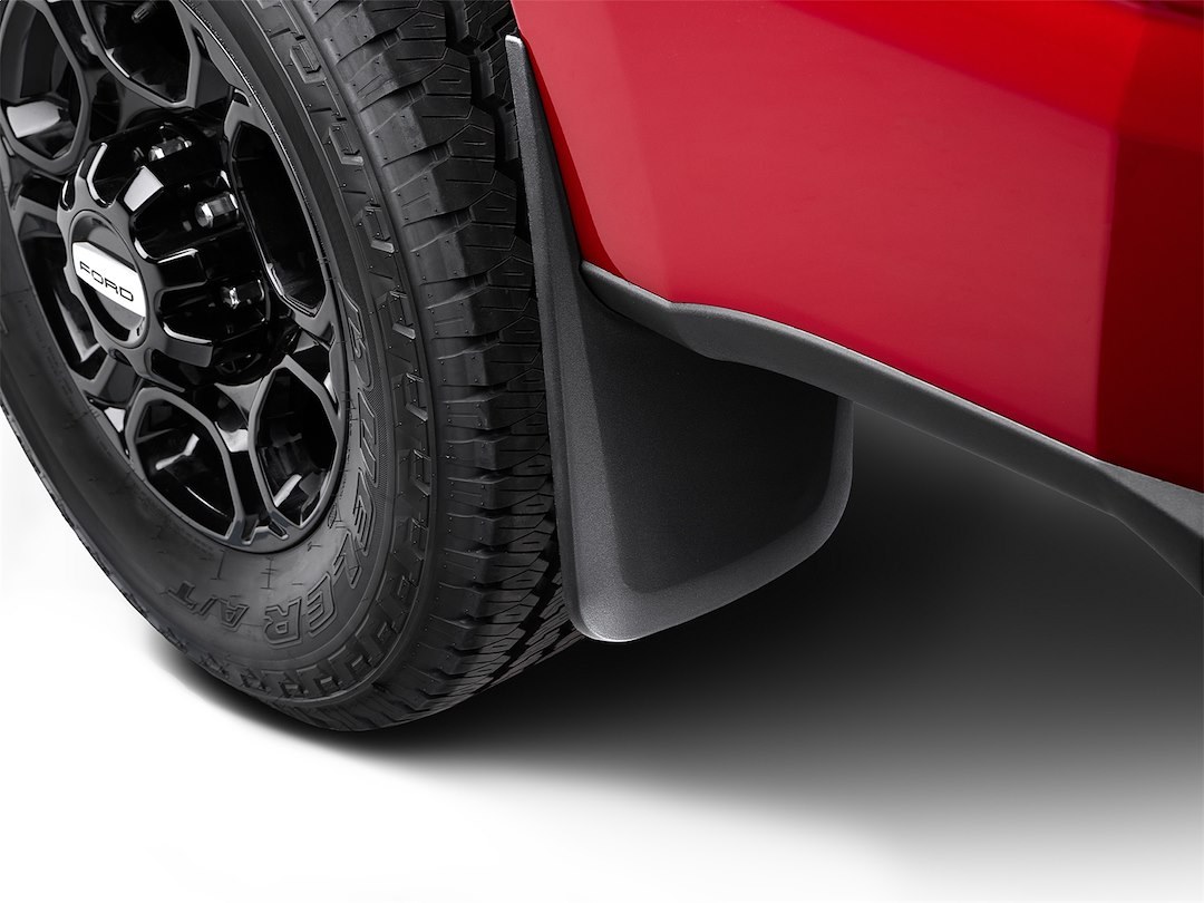 Husky Liners Mud Flap, Custom Mud Guards™, Direct-Fit, Set of 2, Contoured, Without Logo, Black, Thermoplastic, Screw on – 59461