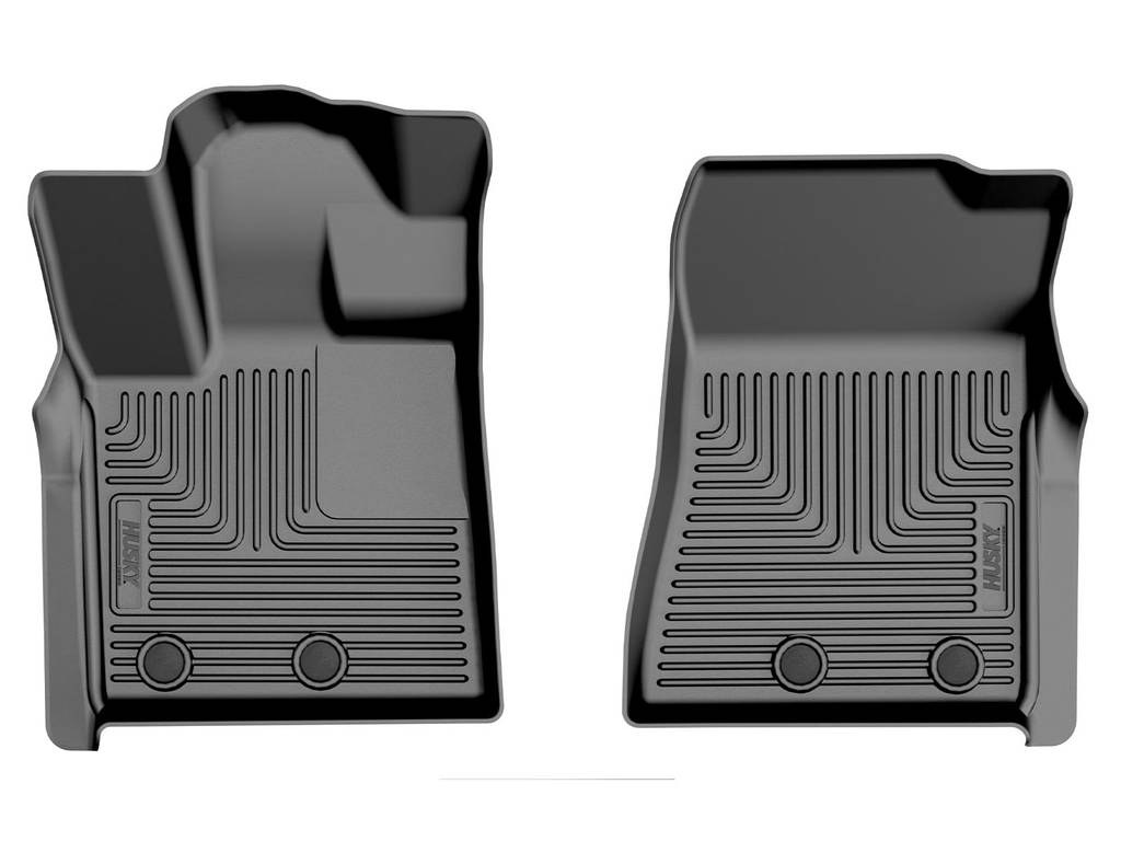 Husky Liners Floor Liner, X-Act Contour™, Black, Molded Fit, Raised Ridge, Tpe (thermoplastic Elastomer), 2 Piece – 77421