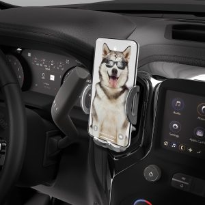 Husky Liners Cell Phone Mount, Universal, Adjustable and 360 Degree Rotatable, Claw Mount, Black, Mounts to Almost All Non-Circular Vents – 87000