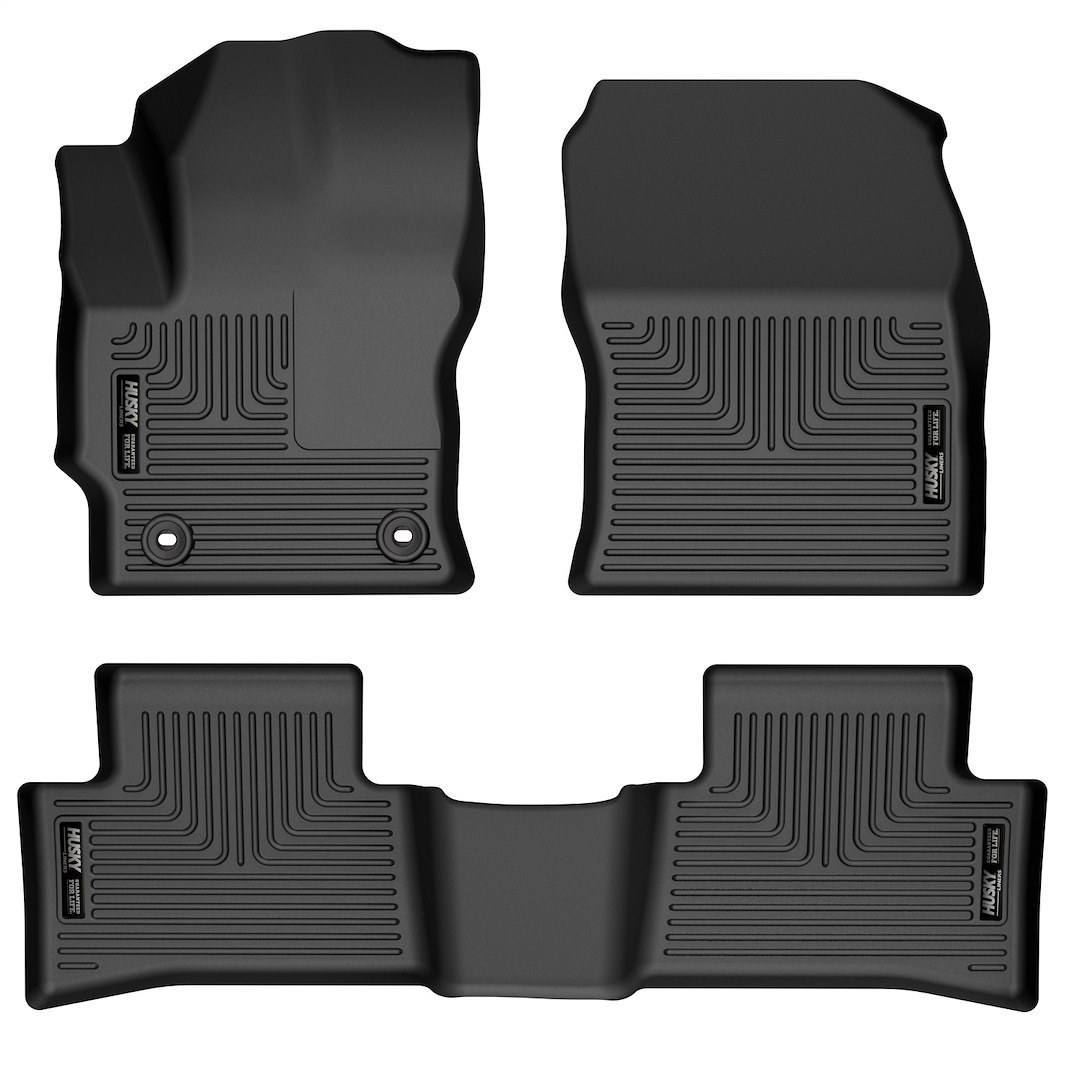 Husky Liners Floor Liner, Weatherbeater™, Black, Molded Fit, Raised Ridge, Tpo (thermoplastic Olefin), 3 Piece – 95291