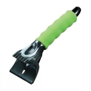 Hopkins Towing Solutions Ice Scraper/ Snow Brush, Ice Chisel ®, Ice Chipper/ Frost Removal Head, 10 Inch Length, With Foam Grip, Black – 13044