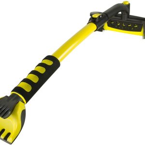Hopkins Towing Solutions Ice Scraper/ Snow Brush, Snowbroom, 12-3/4 Inch Width Broom/ 4 Inch Width Scraper with Plastic Handle, Non-Pivoting – 14170