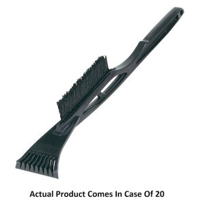 Hopkins Towing Solutions Ice Scraper/ Snow Brush, Super Deluxe ™, 4 Inch Width Bear Claw ® Blade and Side Brush, Non-Pivoting, 22 Inch Length – 19520