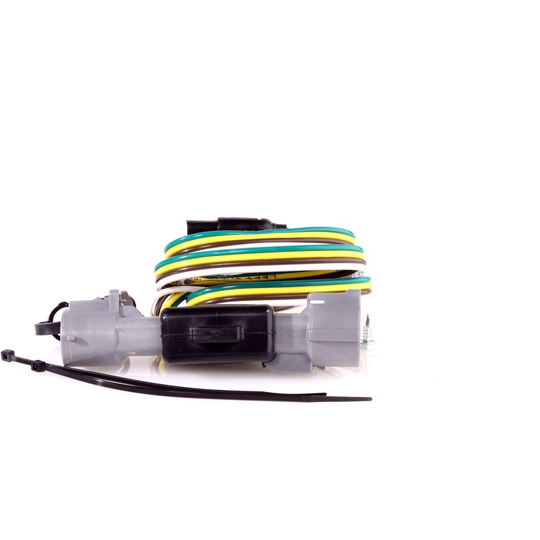 Hopkins Towing Solutions Trailer Wiring Connector, OEM Series, 4-WAY Flat, With Dust Cover/ Cable Ties and Grease Packet, Clamshell – 40125