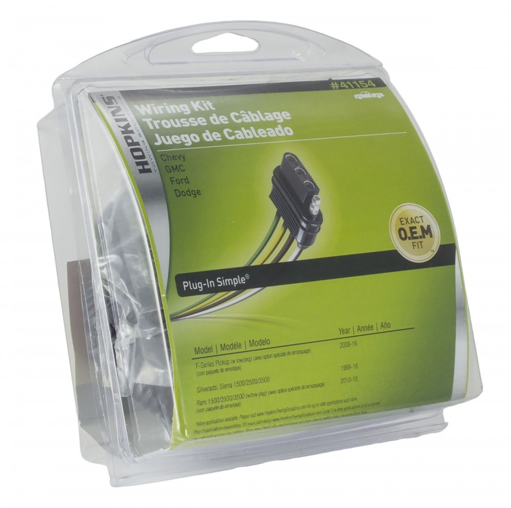 Hopkins Towing Solutions Trailer Wiring Connector, Plug IN Simple ™, GM Connector to 4-WAY Flat – 41154