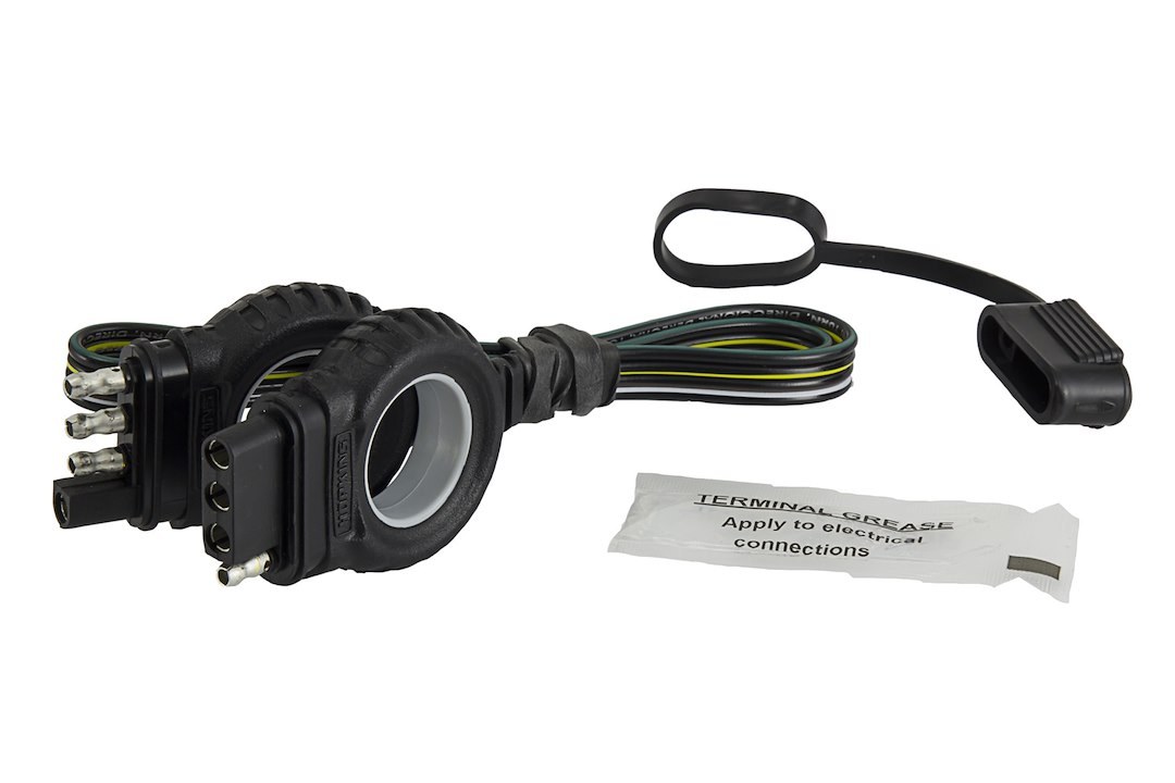 Hopkins Towing Solutions Trailer Wiring Connector Extension, 4 Flat Plugs, With Grip Rings, 48 Inch Length, Without LED Test – 47114