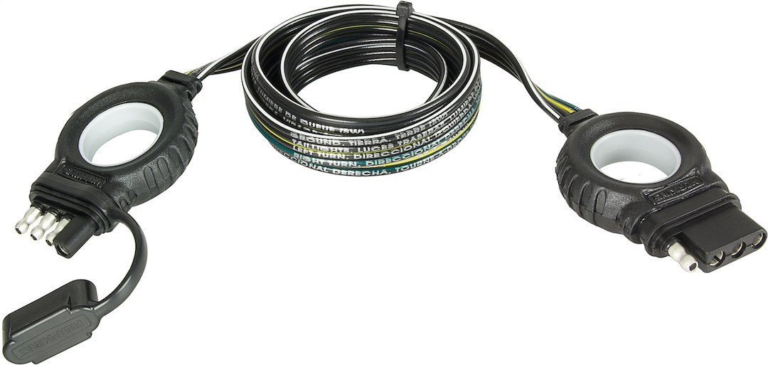 Hopkins Towing Solutions Trailer Wiring Connector Extension, 4 Flat Plugs, With Grip Rings, 48 Inch Length, Without LED Test – 47114
