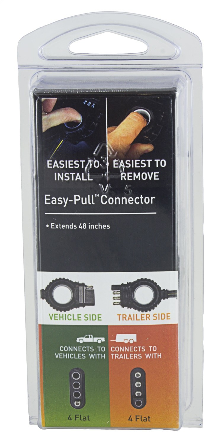 Hopkins Towing Solutions Trailer Wiring Connector Extension, 4 Flat Plugs, With Grip Rings, 48 Inch Length, Without LED Test – 47114
