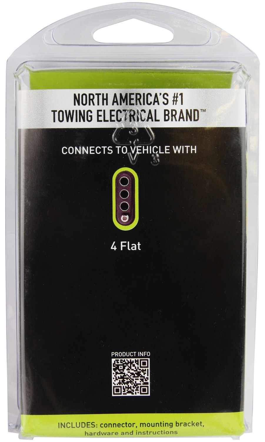 Hopkins Towing Solutions Trailer Wiring Connector Adapter, Multi Tow ®, 4 Flat to 4 Flat and 7-WAY Blade, With Bracket and Hardware, Bagged – 47185B