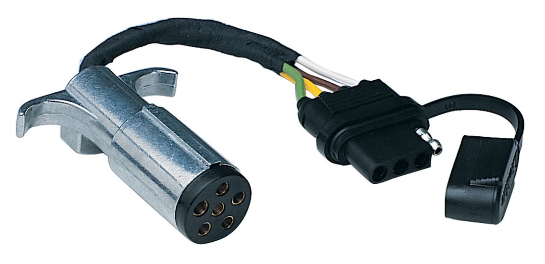 Hopkins Towing Solutions Trailer Wiring Connector Adapter, Plug IN Simple ™, 6-WAY Pin and 4 Flat, Flexible Wire, With Dust Cover – 47315