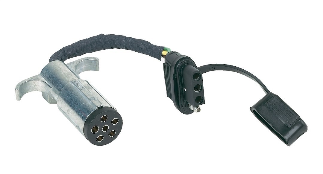 Hopkins Towing Solutions Trailer Wiring Connector Adapter, Plug IN Simple ™, 6-WAY Pin and 4 Flat, Flexible Wire, With Dust Cover – 47315