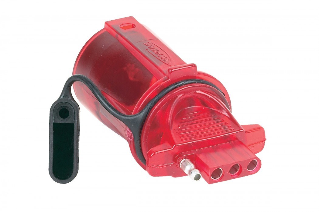 Hopkins Towing Solutions Trailer Wiring Connector Adapter, Plug IN Simple ™, 7-WAY Blade to 4 Flat, LED Testing Function – 47335