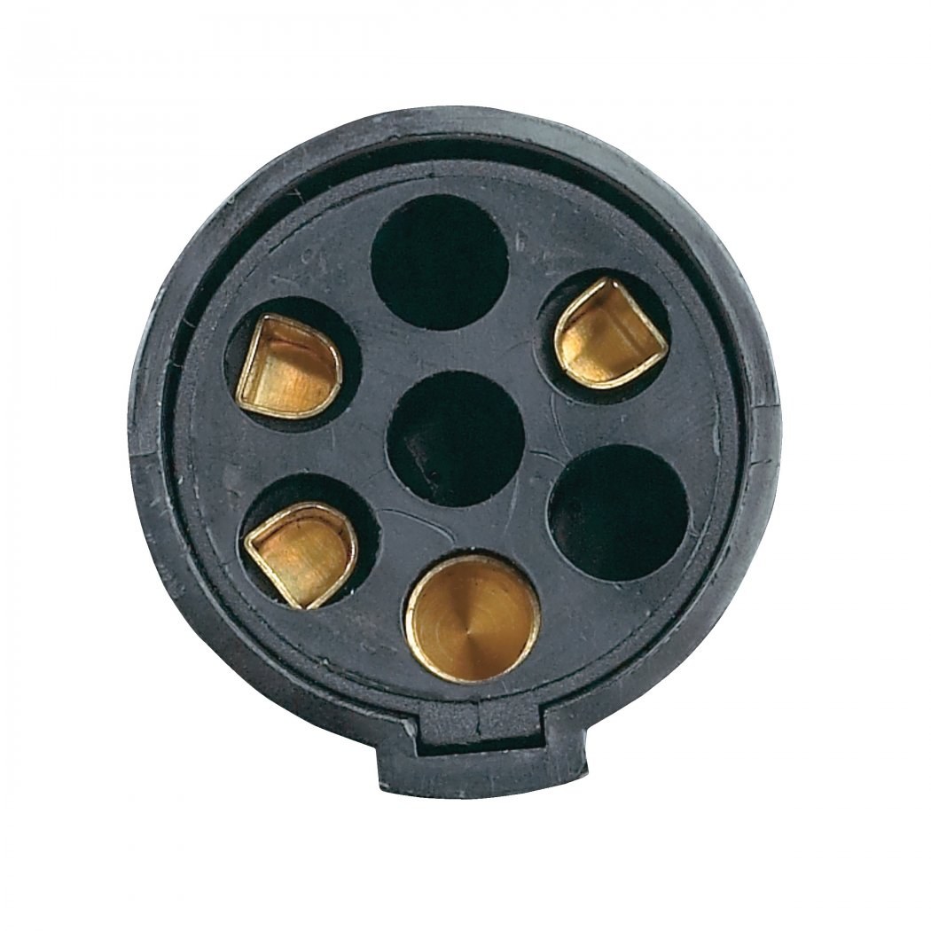 Hopkins Towing Solutions Trailer Wiring Connector Adapter, Plug IN Simple ™, 7-WAY Pin to 4 Flat, With Dust Cover – 47405