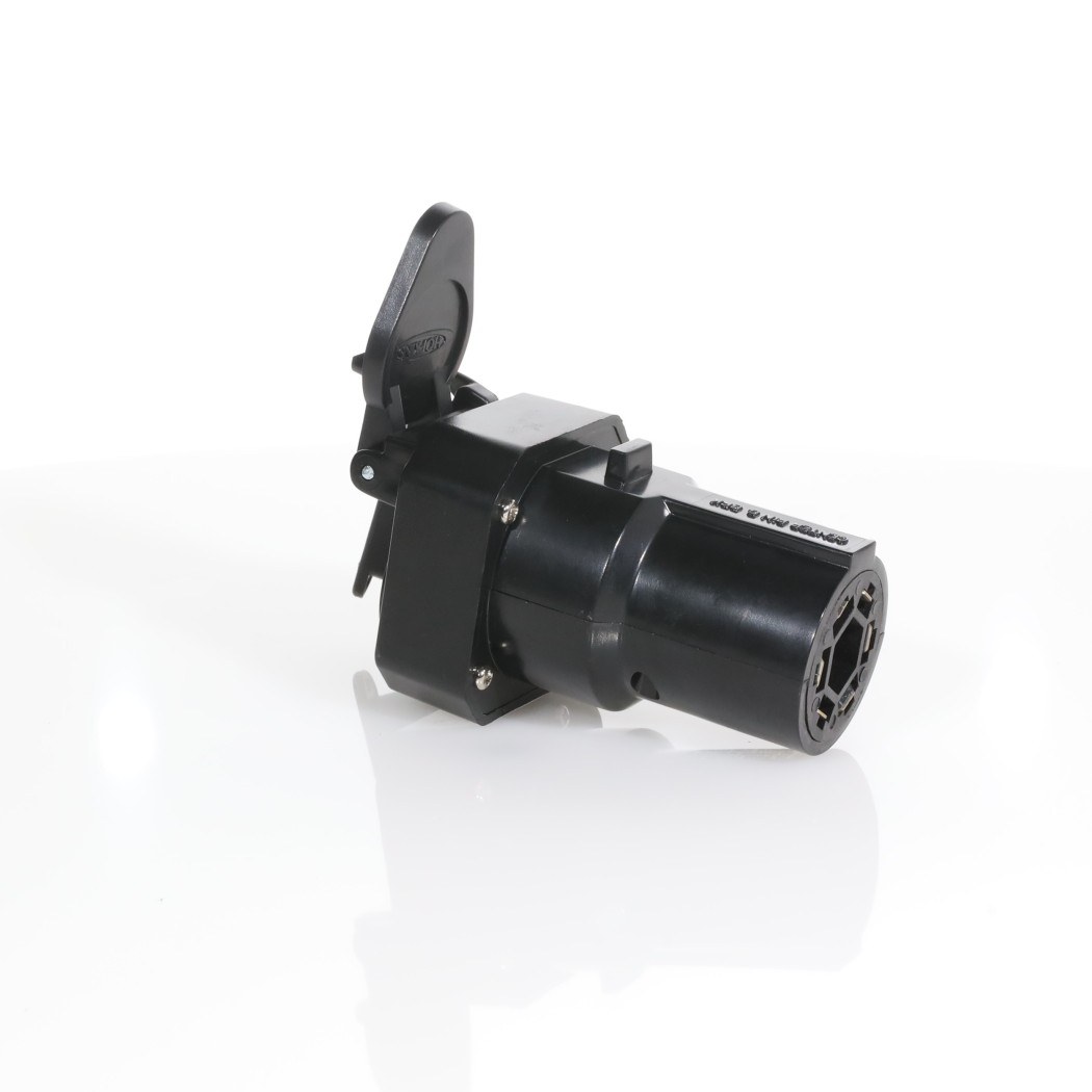 Hopkins Towing Solutions Trailer Wiring Connector Adapter, Multi Tow ®, 7-WAY Blade to 6-WAY Pin and 4 Flat – 47575