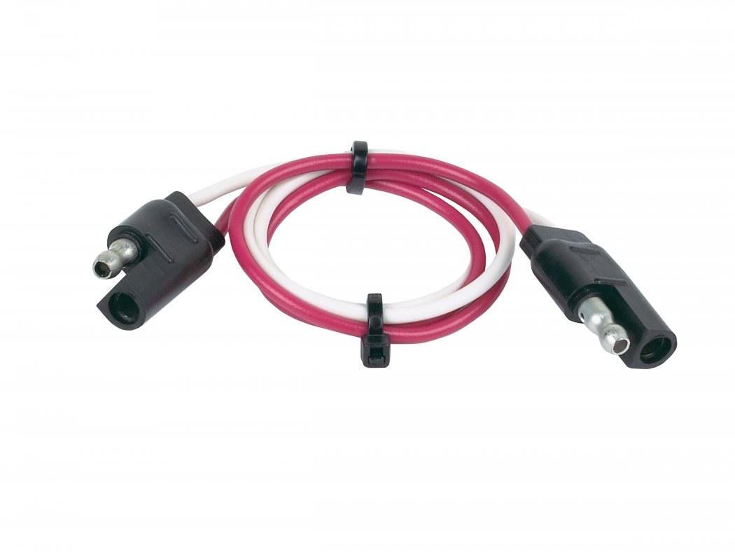 Hopkins Towing Solutions Trailer Wiring Connector Extension, 2 Pole Flat Plug, 12 Inch Length, Single – 47965