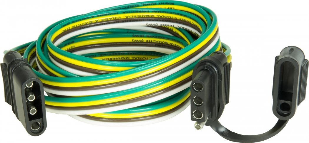 Hopkins Towing Solutions Trailer Wiring Connector Extension, 4 Flat Plug, 10 Foot Length, Single – 48235