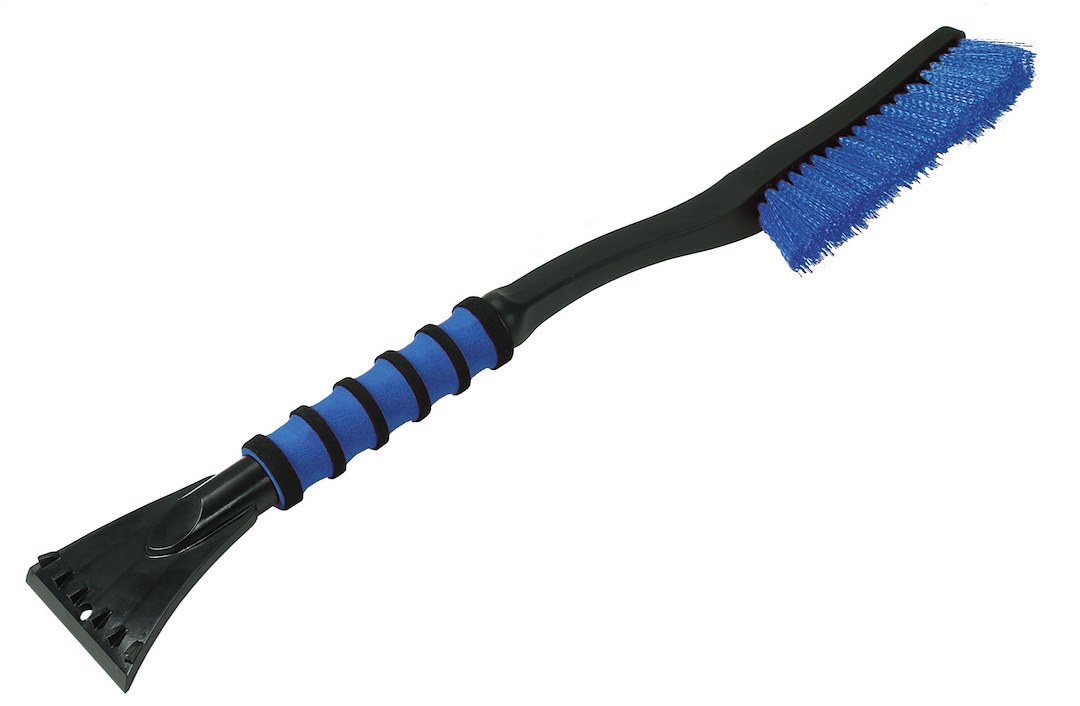 Hopkins Towing Solutions Ice Scraper/ Snow Brush, Cool Snow Tool ®, Ice Chipper/ Frost Removal Head, 26 Inch Length, With Foam Grip, Black – 532