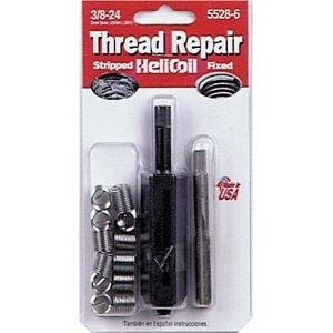 Sw Anderson Thread Repair Kit, Universal, 3/8 Inch-24 Thread Size, With 12 Heli-Coil Inserts/ Installation Tool/ Tap – 5528-6
