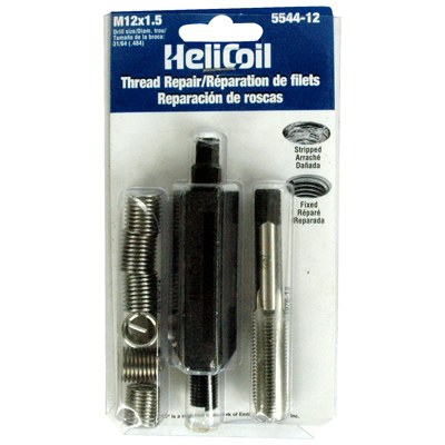 Sw Anderson Thread Repair Kit, Universal, M12 X 1.5 Thread Size, With 6 Heli-Coil Inserts/ Installation Tool/ Tap – 5544-12