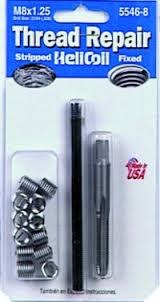 Sw Anderson Thread Repair Kit, Universal, M8 X 1.25 Thread Size, With 12 Heli-Coil Inserts/ Installation Tool/ Tap – 5546-8