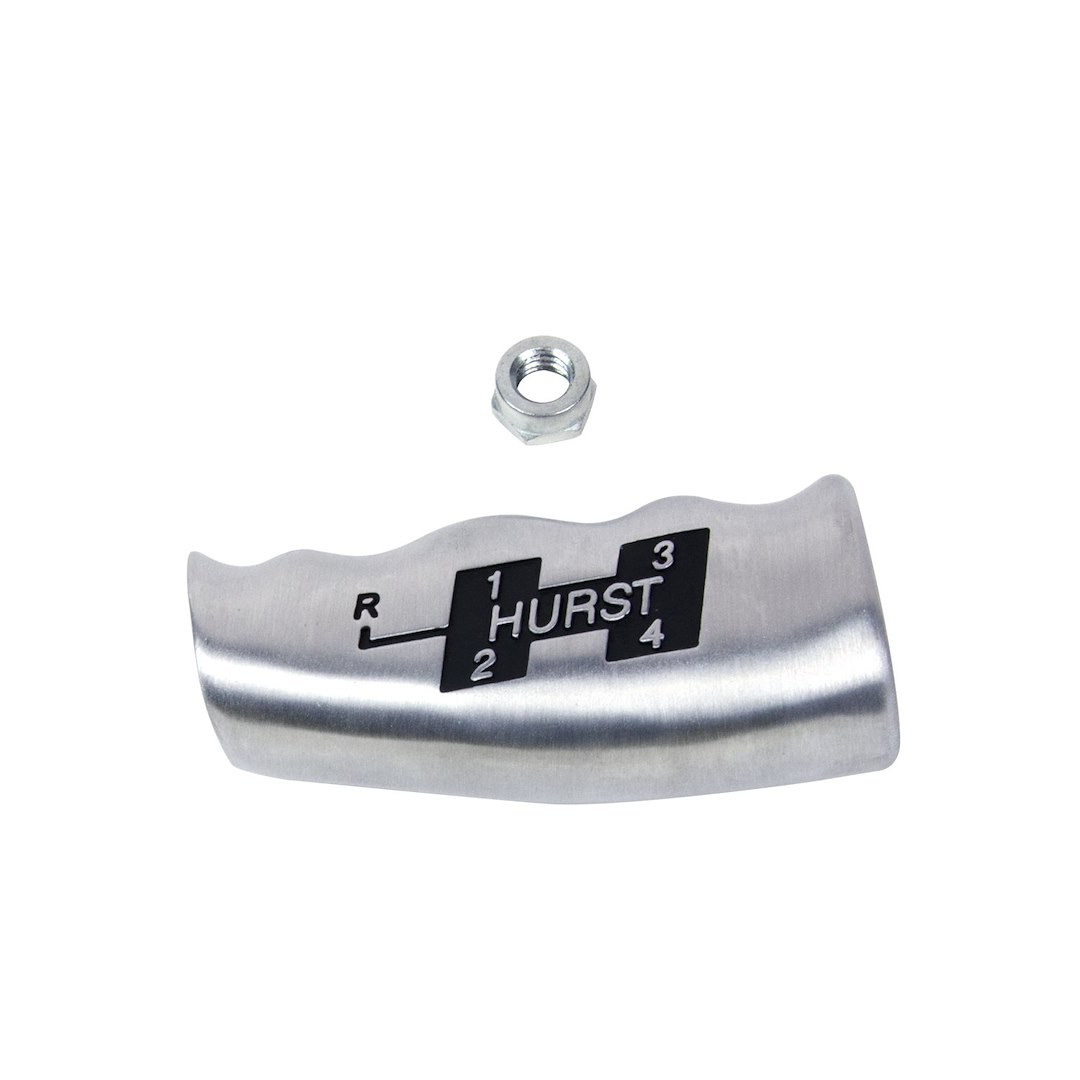 Hurst Inc. Manual Trans Shifter Knob, Threaded, SAE 3/8-16, T-Handle with Hurst Logo, Aluminum, Jam Nut – 1535000