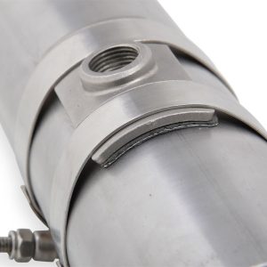 Hooker Oxygen Sensor Bung, Clamp-On, 3/4 Inch Thread, Steel, With Two 2-1/4 Inch Clamps and Gasket – 71014303-RHKR