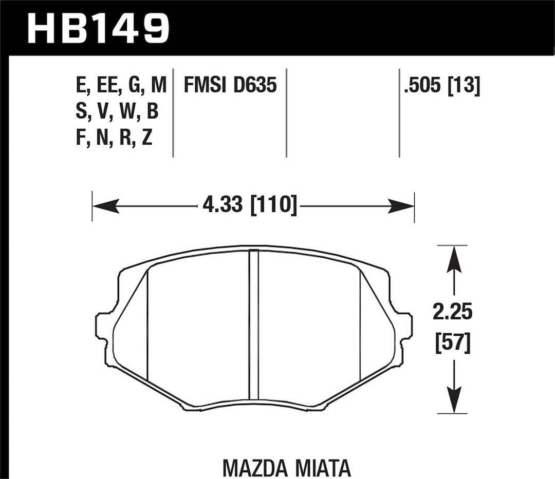 Hawk Brake Pad, Blue 9012 Series, Blue 9012 Compound, Set of 4 – HB149E.505