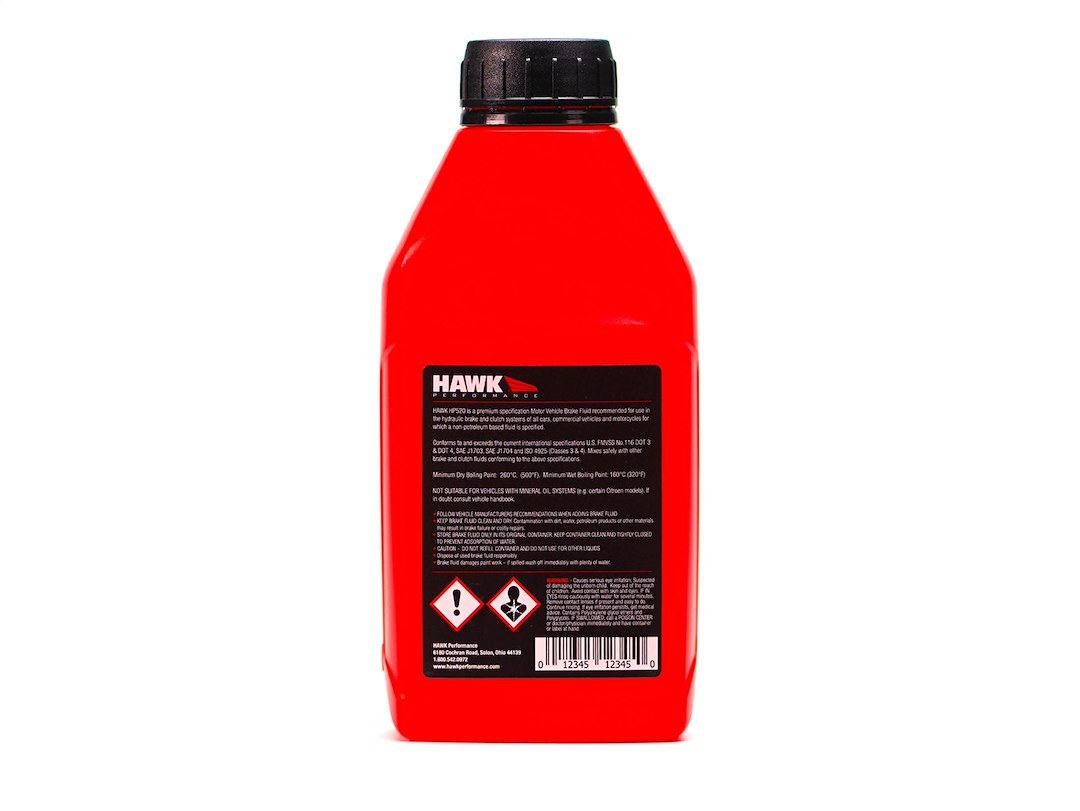 Hawk Brake Fluid, Single, 500 Ml, DOT 4 – HP520