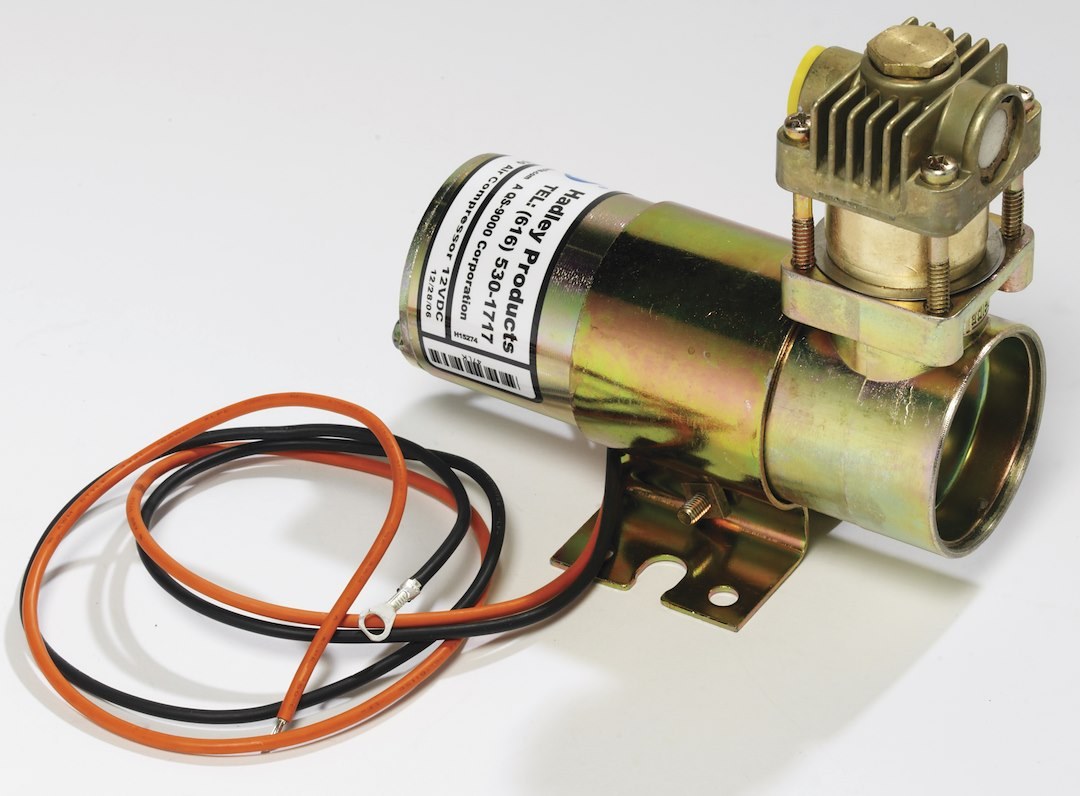 Hadley Horns Air Horn Compressor, 850 Series, For Use with Air Horn, Direct Drive, 110 to 135 Pounds Per Square Inch, 1/6 Horsepower – H00850D