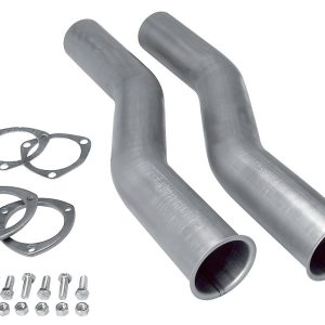 Hedman Exhaust Pipe – Bend S, X-Tensions, 3 Inch Diameter, Mild Steel, 3 Bolt Gasket Style with 3 Inch Flange, 23 Inch Overall Length – 18701