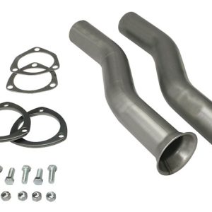 Hedman Exhaust Pipe – Bend S, X-Tensions, 2-1/4 Inch Diameter, Mild Steel, 3 Bolt Gasket Style with 3 Inch Flange, 17 Inch Overall Length – 18804