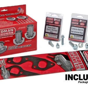 Hedman Exhaust Header, Shortie Style Chassis Exit, 1-3/4 Inch Diameter 16 Gauge Primary Tubes, Stock Style Collectors, Htc Coated Silver Steel – 66571