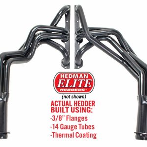 Hedman Exhaust Header, Engine Swap, Chassis Exit, 1-5/8 Inch Diameter 14 Gauge Primary Tubes, 3 Inch Collectors – 68128