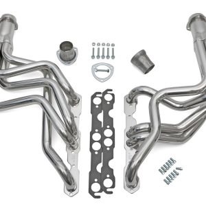 Hedman Exhaust Header, Chassis Exit, 1-5/8 Inch Diameter Primary Tubes, 3 Inch Collectors, Htc Thermal Coated Silver Steel – 68296