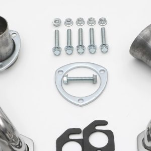 Hedman Exhaust Header, Chassis Exit, 1-5/8 Inch Diameter Primary Tubes, 3 Inch Collectors, Htc Thermal Coated Silver Steel – 68296