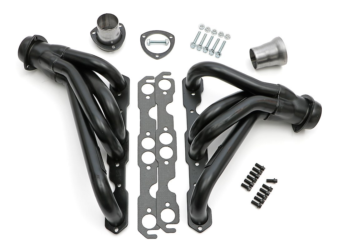 Hedman Exhaust Header, Shortie Style Chassis Exit, 1-5/8 Inch Diameter Primary Tubes, 3 Inch Collectors, Natural Steel, For Off-Road Use Only – 68470